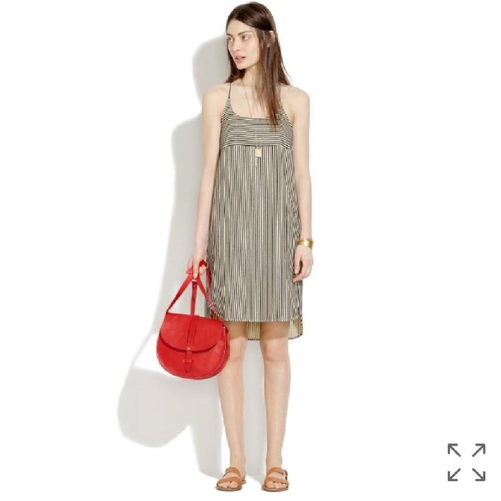 Madewell Cami Shift Dress in Ticking Stripe Size 0